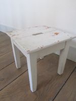 Hocker Holz weiss Shabby Chic, gebraucht