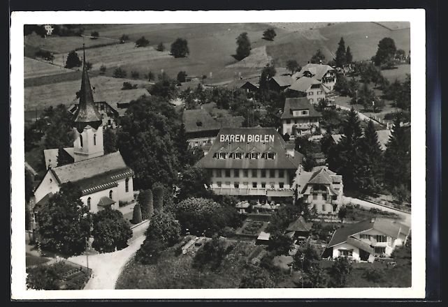 Cartoline postali: AK Biglen, Am Hotel Bären – Usato da Berlin venduto da bartko-reher
