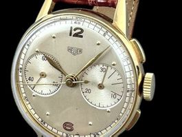 Heuer Vintage Chronograph 18k 35mm *U933