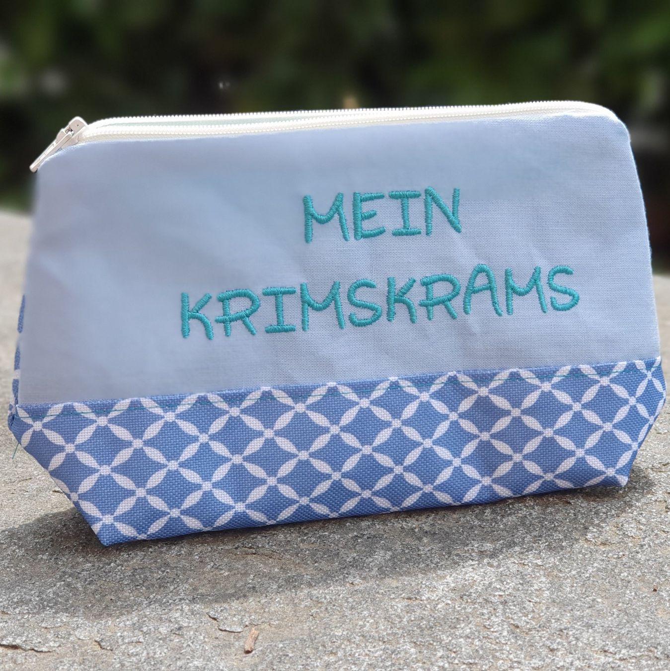 Kosmetikkoffer: Necessaire Kosmetiktäschchen "Mein Krimskrams" Geschenkidee – Neu und originalverpackt aus Arbon von fil_d.Ariane