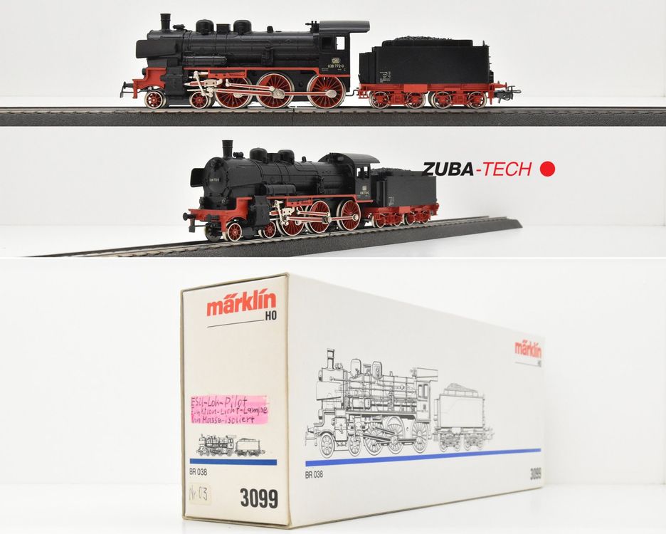 Märklin 3099 Dampflok BR 38 DB H0 WS Digital mit OVP (Gebraucht) in St ...