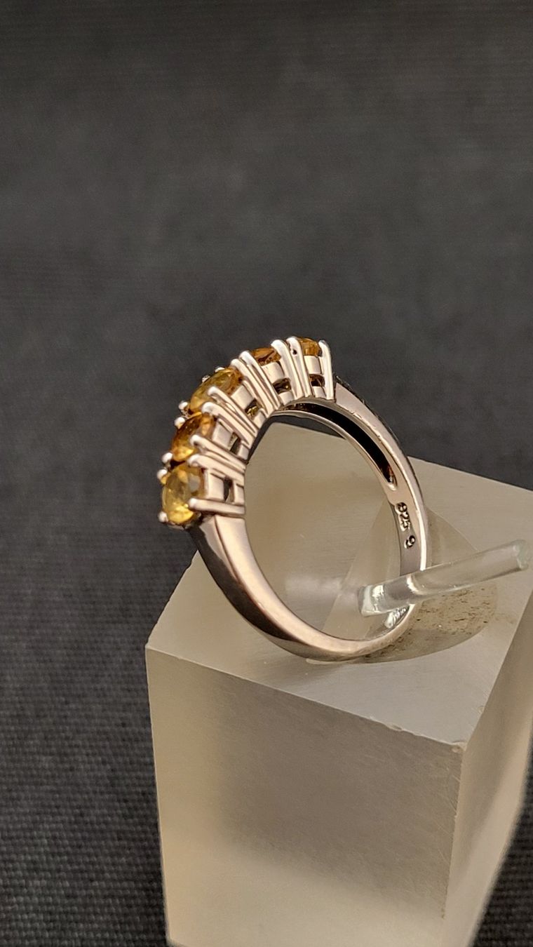 Anelli: Silberring mit Citrin – Usato da Basel venduto da spinne02 5