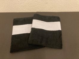 Handtuch 100 x 50 cm, schwarz, 2 Stück, 100% Baumwolle