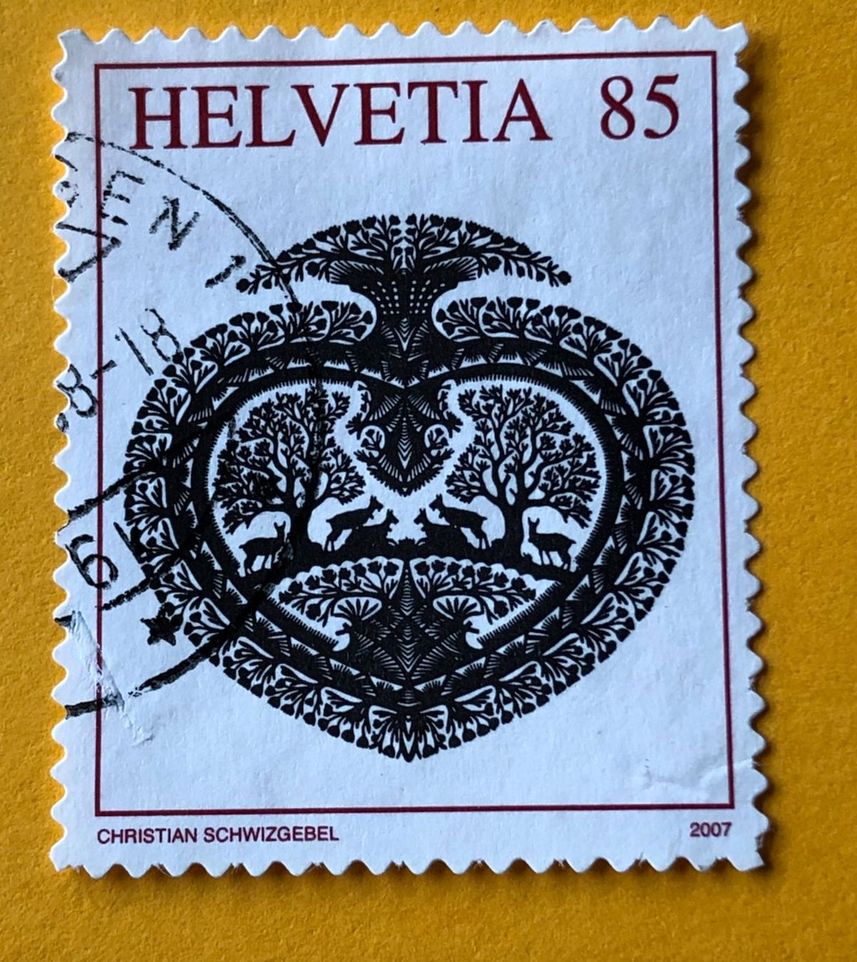 Tous les timbres: Nr.1250A Herz  GESTEMPELT Sondermarken 2007   – D'occasion à Aarau par Billa007