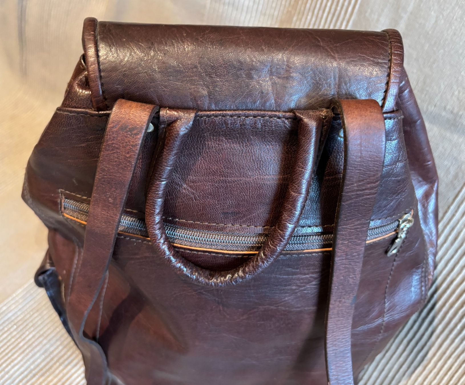 Zaini: Leder Rucksack dunkelbraun – Usato da Bern venduto da Chraebu2 5