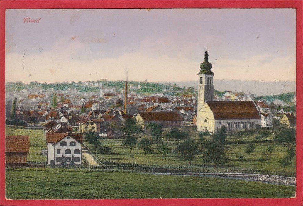 Cartoline postali: FLAWIL KOLORIERTER LICHTDRUCK 1921 – Usato da Grüningen venduto da Kartenlaube