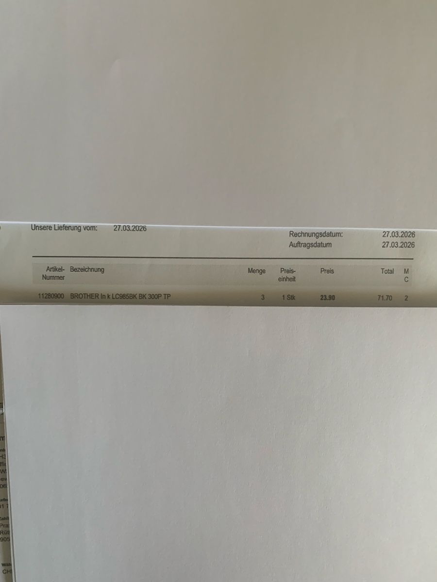 Brother Druckerpatronen & Toner: 3 x Brother LC985BK Originalpatronen – Neu und originalverpackt aus Niederteufen von Marc_sg 1