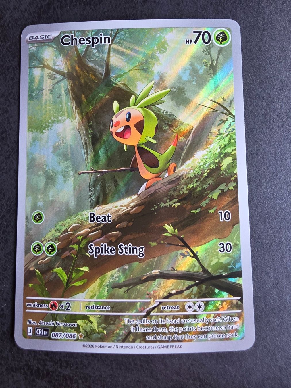 Pokémon Carte collezionabili: Pokemon Chespin EN 087/086 – Usato da triesenberg venduto da wisi369