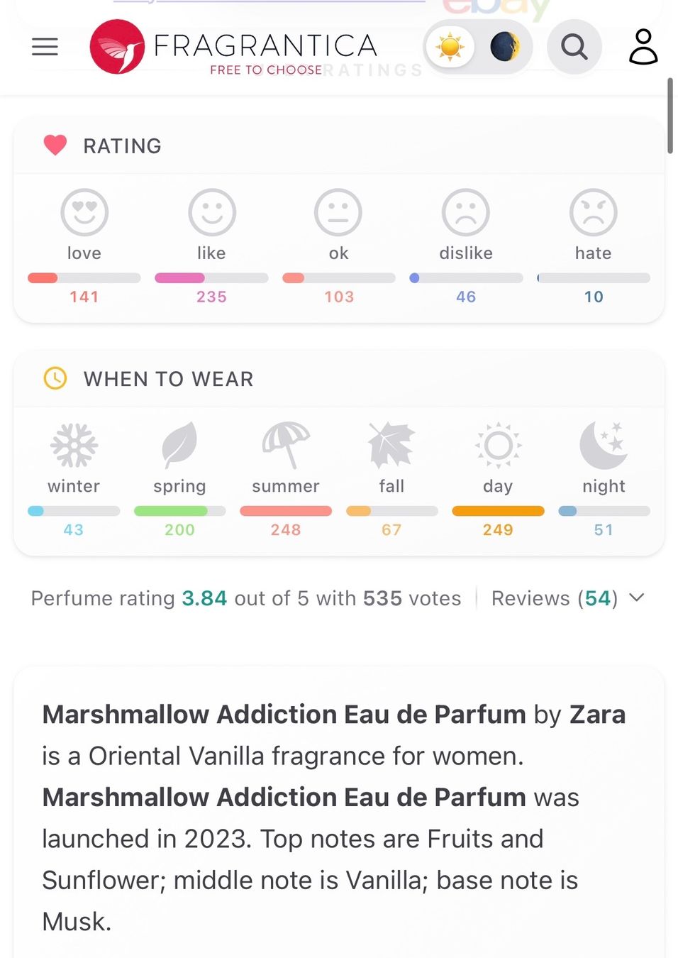 Zara Parfums & Eau de Toilette: ZARA Marshmallow Addiction Duftprobe EDP 5ml – D'occasion à Zürich par deruja 3
