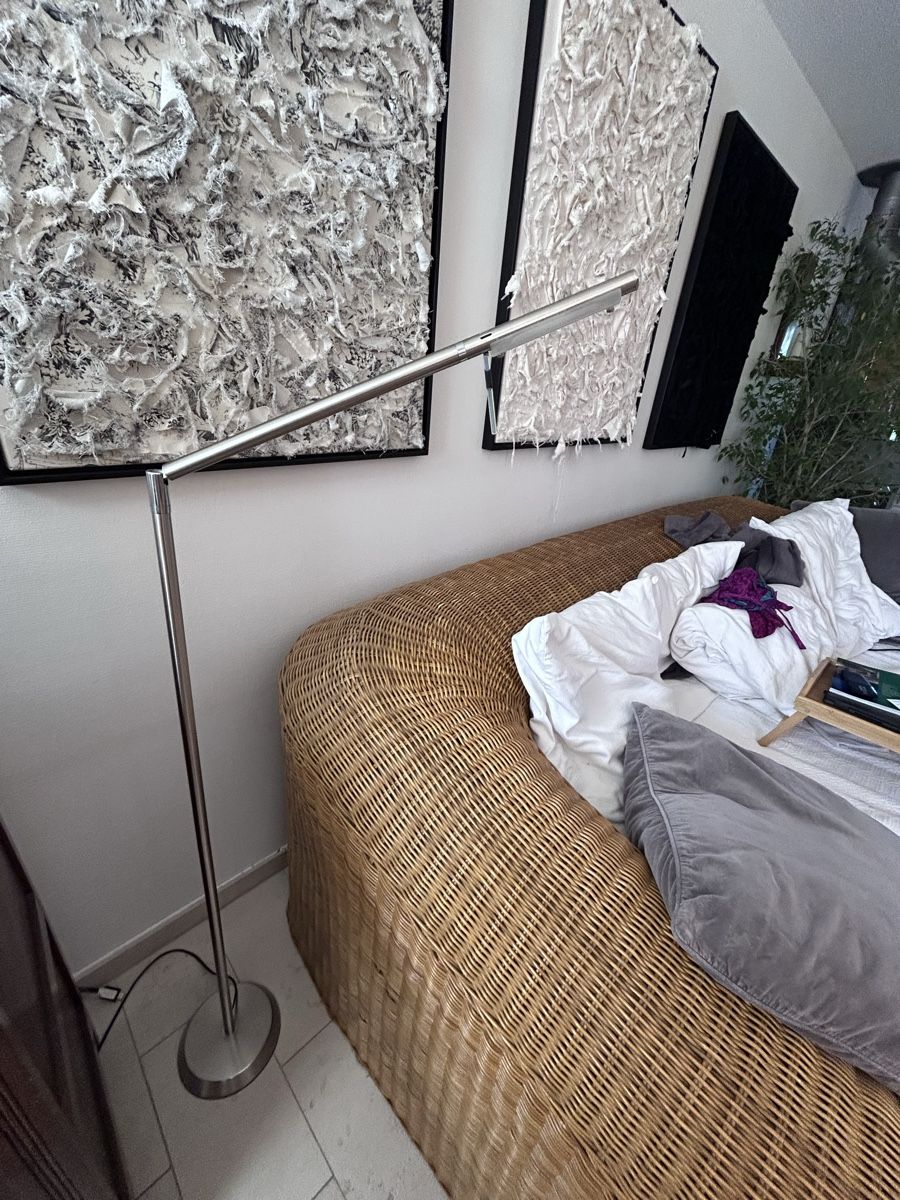 Lampes: Stehlampe modern, silber, dimmbar – D'occasion à gockhausen par monette08