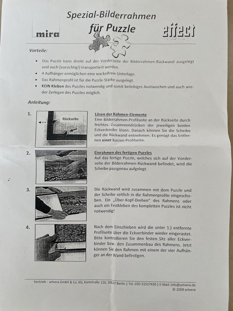 Cornici: Bilderrahmen für Puzzle 1000 – Nuovo (secondo la descrizione) da Suhr venduto da Occasion_2026 4