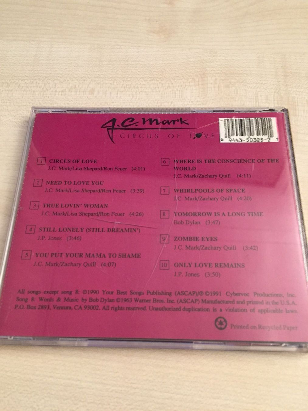 CDs: J.C. Mark - Circus of Love – Gebraucht aus Rüti ZH von alumedien 1