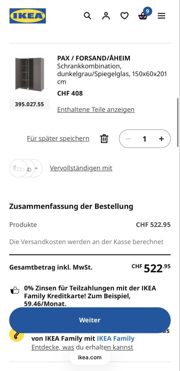 Schränke: Pax Kleiderschrank grau – Neu (gemäss Beschreibung) aus Liebefeld von ah_1 9
