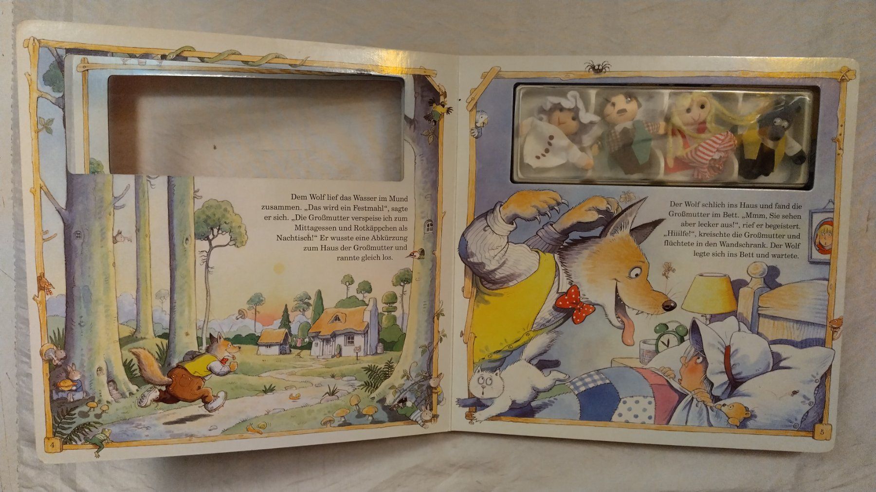 Libri: Rotkäppchen / Grosses Bilderbuch mit 4 Fingerpuppen – Usato da Bellach venduto da JingleJerry 2