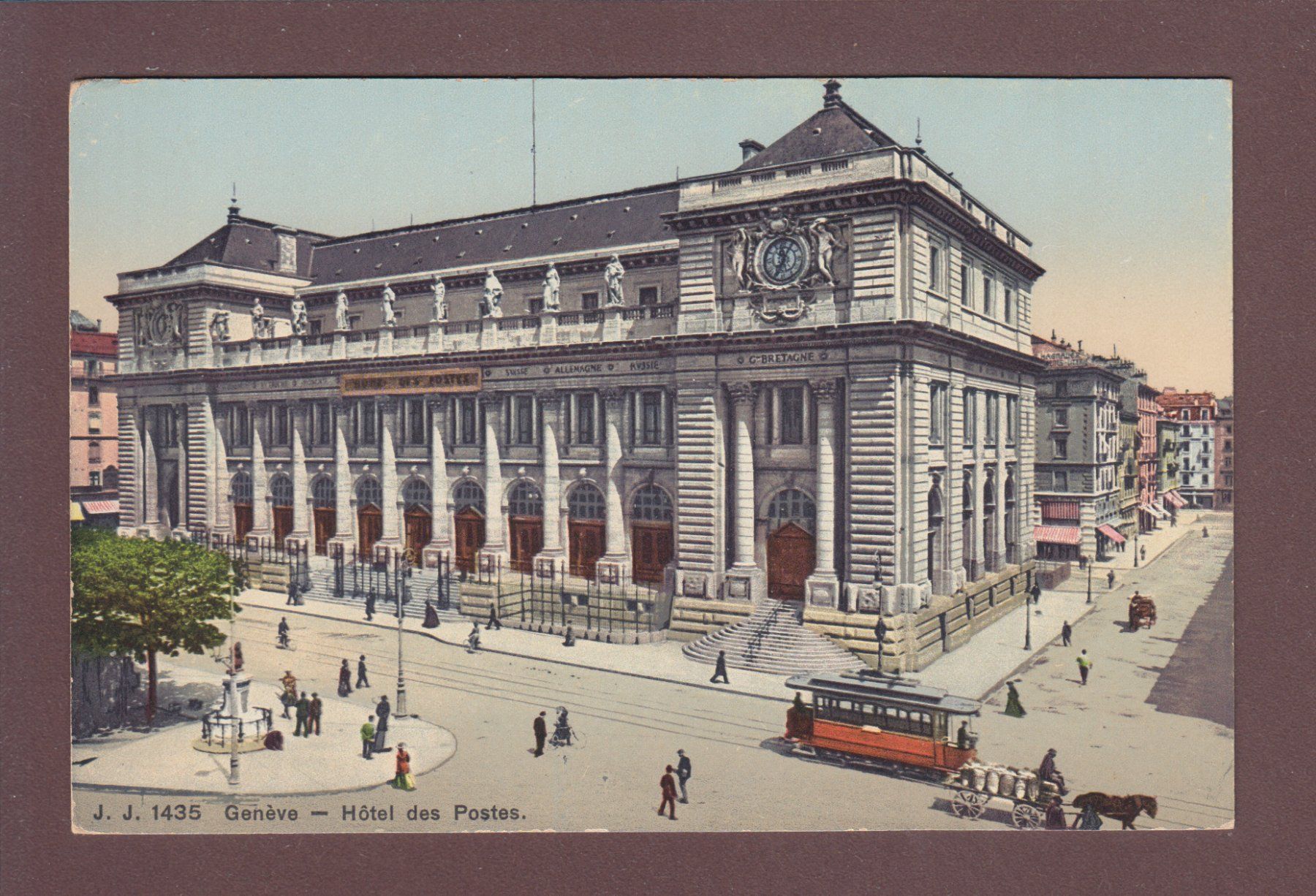 Cartoline postali: GENEVE - Hôtel des Postes - Tram – Usato da Pully venduto da nicecards