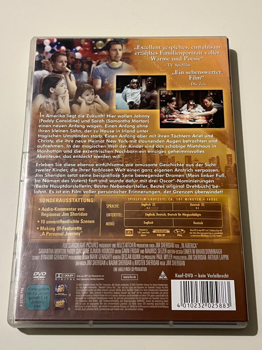 Tutti i DVDs: DVD Film: In America – Usato da Altstätten SG venduto da sheamus 1