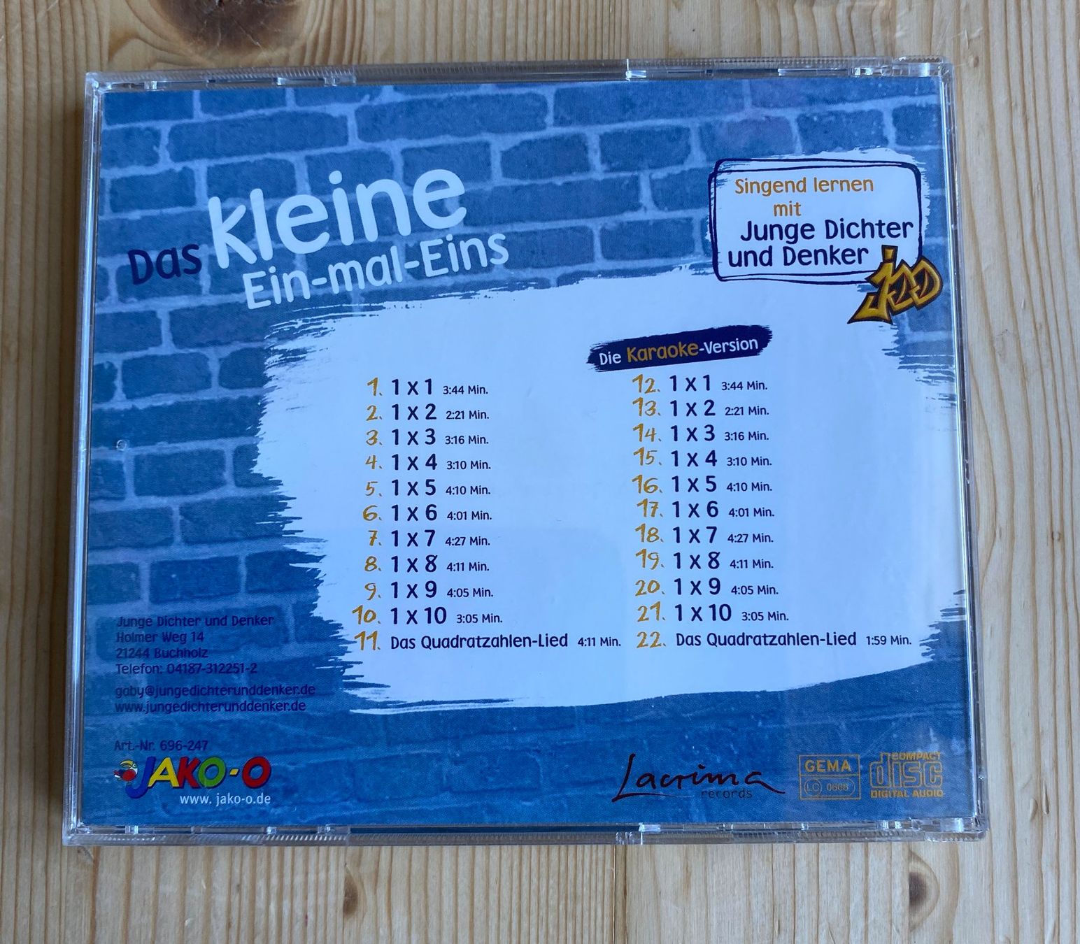 CDs: Das kleine Ein-mal-Eins; singend lernen geht's einfach! – Gebraucht aus Weinfelden von Cheyenne21 1