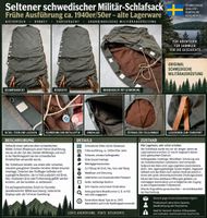 Seltener schwedischer Militär-Schlafsack
