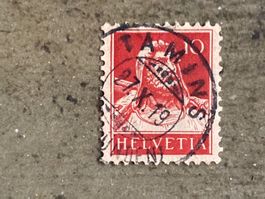 Schweiz 1919 Tell 10 rot Vollstempel TAMINS 27.X.19