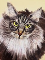 The Cat – Original Pastellzeichnung 50 × 70 cm – Unik