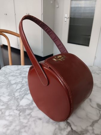 Elegante Vintage-Handtasche aus Leder – ca. 1950 er Jahre