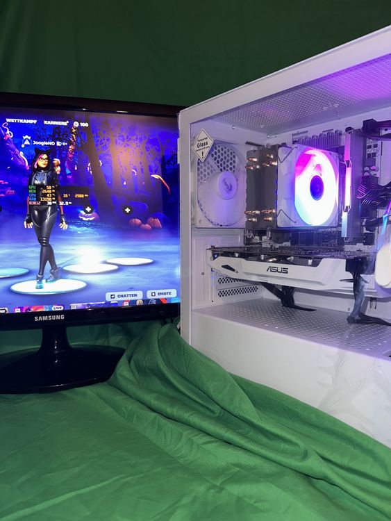 🟢Gaming PC WHITE BUILD Ultra Budget mit ASUS GTX 1070 (Neu (gemäss