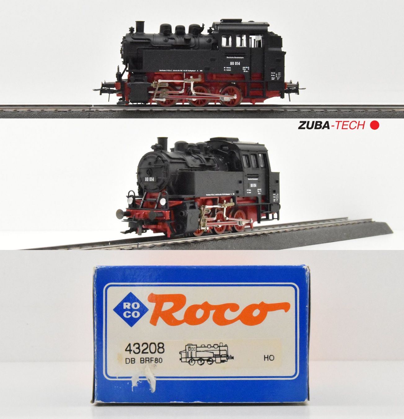 Roco 43208 Dampflok BR 80 DB, H0 DC Analog mit OVP (Neu (gemäss