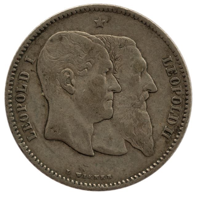 Tutti le monete: Belgien 1 Franc 1880 Silber – Usato da Rotkreuz venduto da Swiss-Coins 1