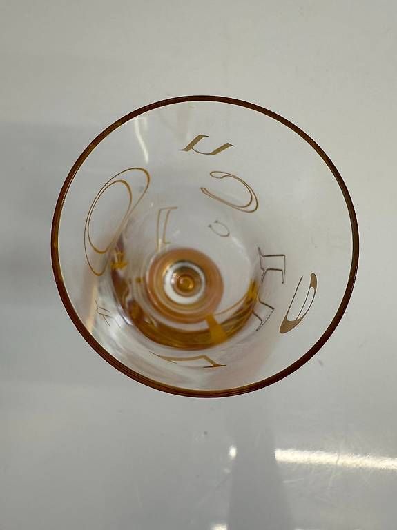 Bicchieri: Design Champagnergläser 6 Stück mit Goldrand – Usato da Obernau venduto da Arche_Noah_Brocki 2