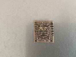 Modena 1852 mit Punkt hinter der Zahl