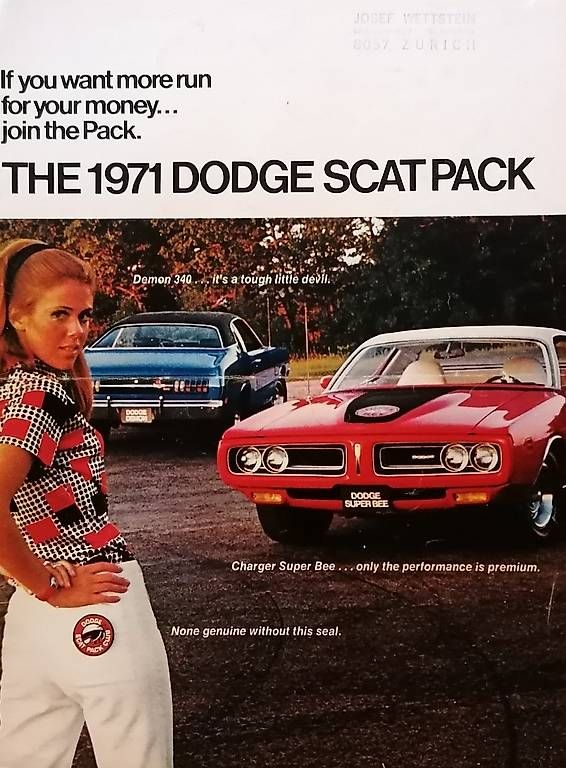 Dodge Dokumente: The 1971 Dodge Scat Pack Prospekt – Gebraucht aus Stüsslingen von Sandsalz