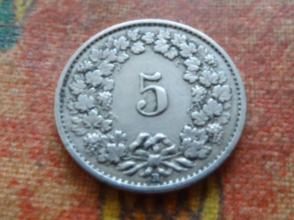 Tutti le monete: 5 Rp. 1922  (A) – Usato da Romanel-sur-Lausanne venduto da Swift13 1