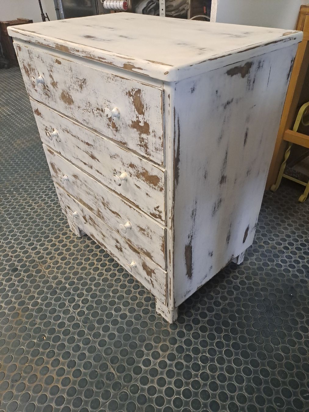 Cassettiere: Kommode weiss shabby chic Holz 4 Schubladen – Usato da Uster venduto da PierGiak 1