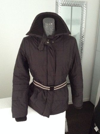 Herbstjacke mit Strickkragen, Steppanorak Gr. M