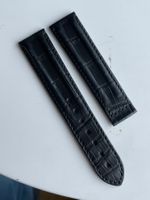 Omega Lederband 20/18mm Schwarz