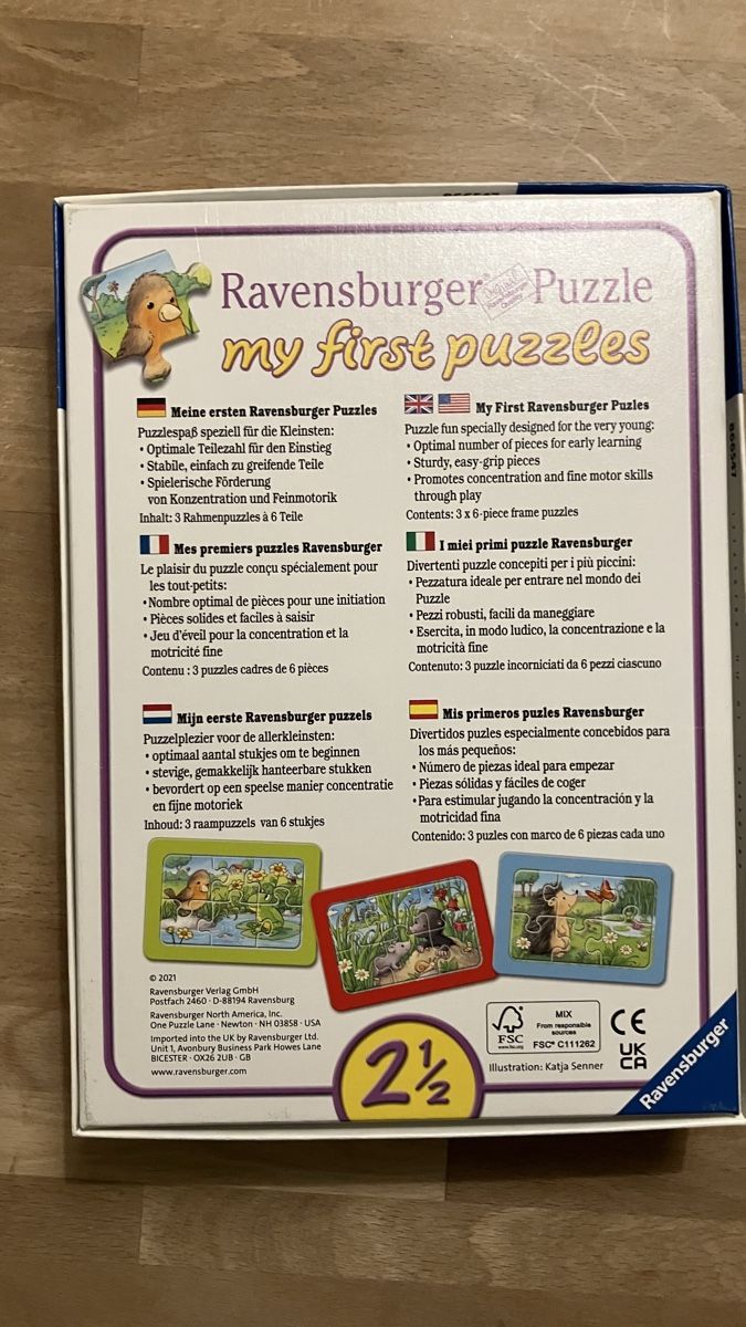 Ravensburger Puzzle: Ravensburger Puzzle My First Puzzles 3x6 Teile – Usato da Wettingen venduto da Vichli 2