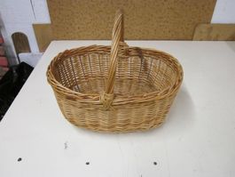 Antik Wiedekorb Henkelkorb Vintage Panier en Osier