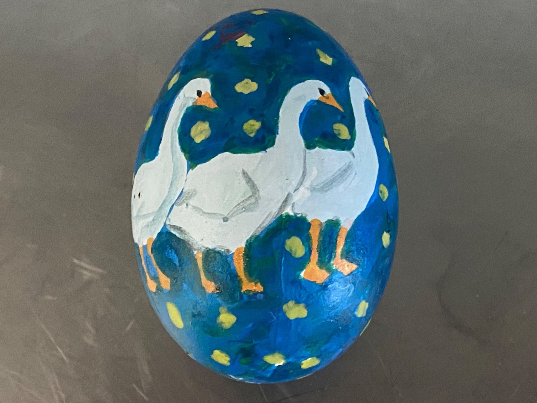 Gemälde: Kunst Roman Candio monogrammiert bemaltes Gänseei – Gebraucht aus Solothurn von BORGHAGEN 4