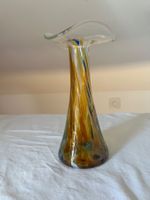 Glas Vase bunt gemustert