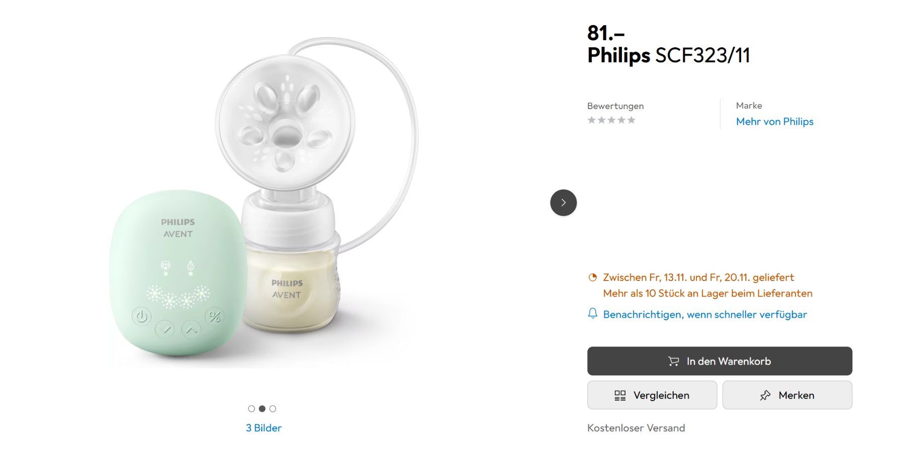 Philips Accessori per l’allattamento: Philips Avent Milchpumpe – Usato da Riehen venduto da jac_f2nl 4