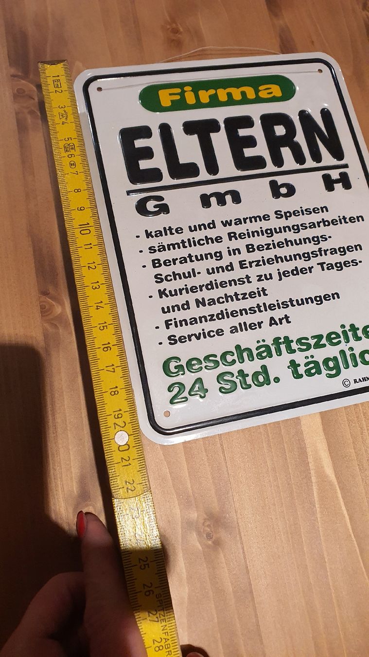 Insegne: Metallschild ELTERN Neuwertig – Nuovo (secondo la descrizione) da Flawil venduto da minggeli83 1