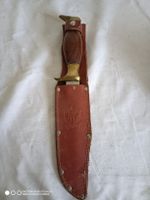 Jagdmesser Hirschkrone mit Lederscheide rostfrei