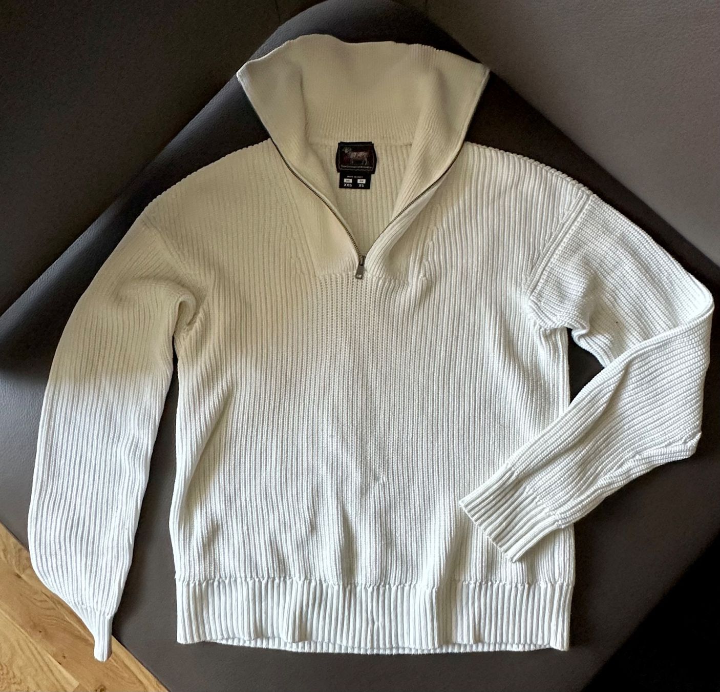 Woolrich Maglioni & Felpe: Strickpullover in Creme mit hohem Reissverschlusskragen – Usato da Zug venduto da ale_8khf 1