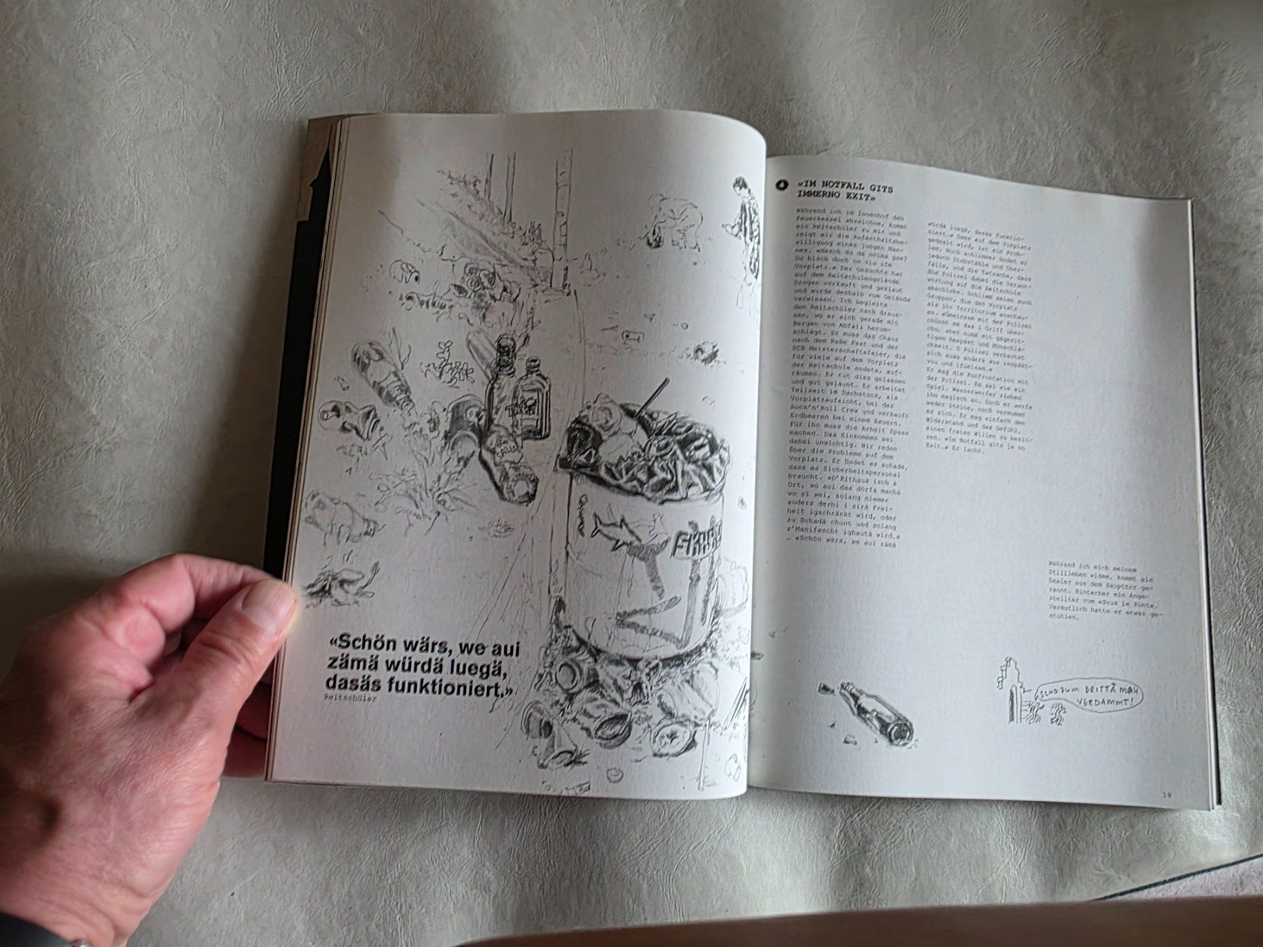 Comics: Comic: gezeichnete Reportage Reitschule Bern – Gebraucht aus Walterswil BE von Lonitti 4
