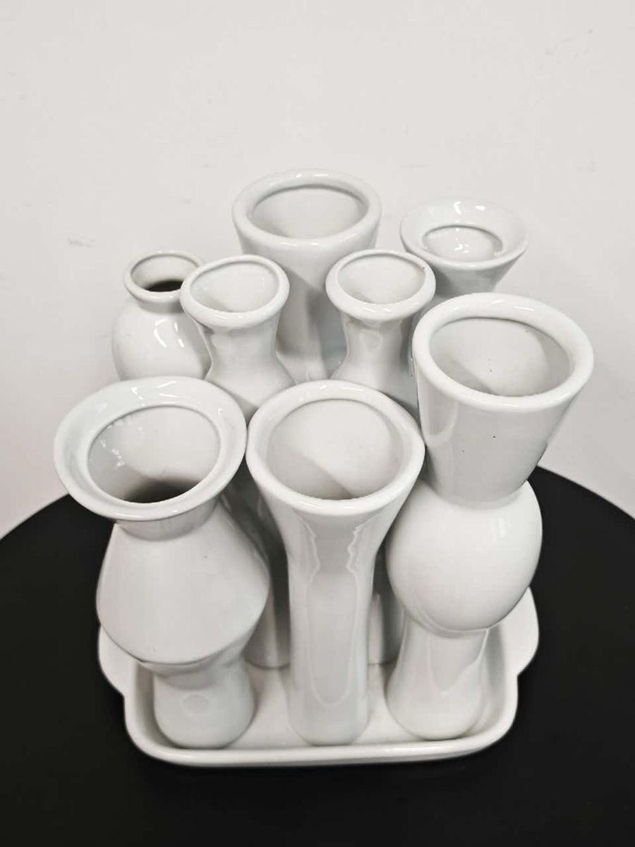 Vasi & Recipienti: Jean Decloquement Sculptural Ceramic Centrepiece 8 Vases – Nuovo (secondo la descrizione) da Genève venduto da Dave107 1
