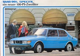 ORIGINAL NEUWAGEN PROSPEKT | SAAB 99 L SPECIAL | AB 1975