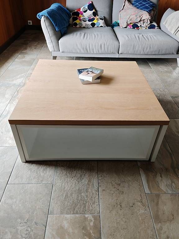 Tavoli: Table basse contemporaine extensible blanc - chêne clair  – Usato da Ovronnaz venduto da cat_np8t 1