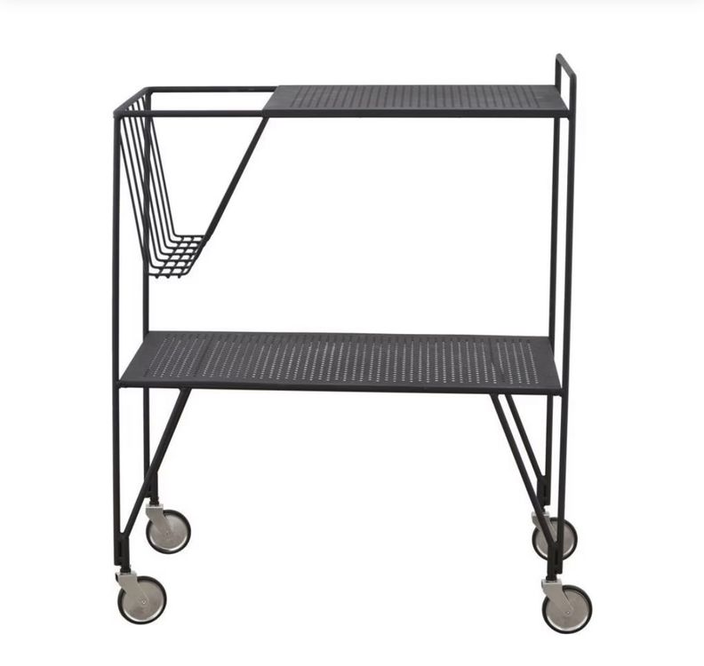 schwarzer-servierwagen-mit-rollen-industrial-design-gebraucht-in