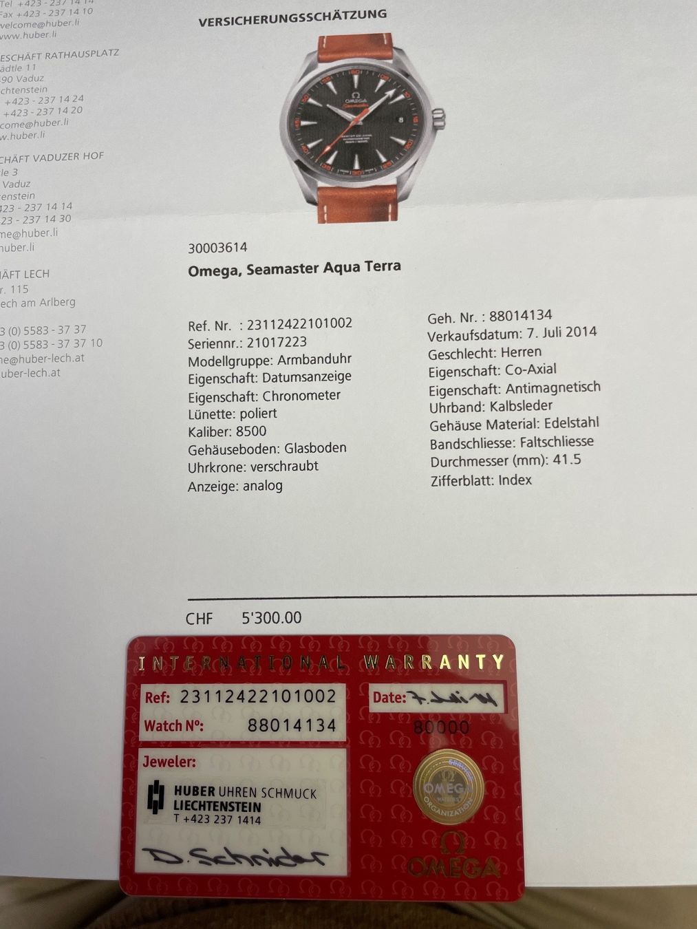 Omega Orologi: Omega Seamaster Aqua Terra Automatik – Usato da Sargans venduto da holger88 2