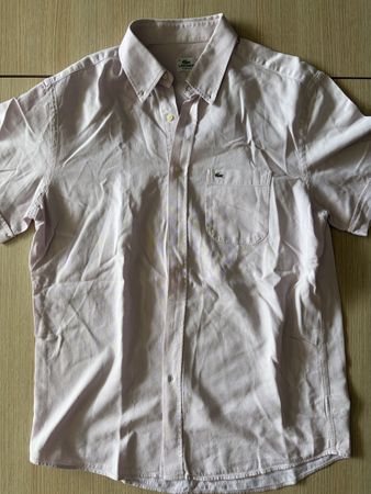 Chemise Lacoste manches courtes rose taille 43 bon état